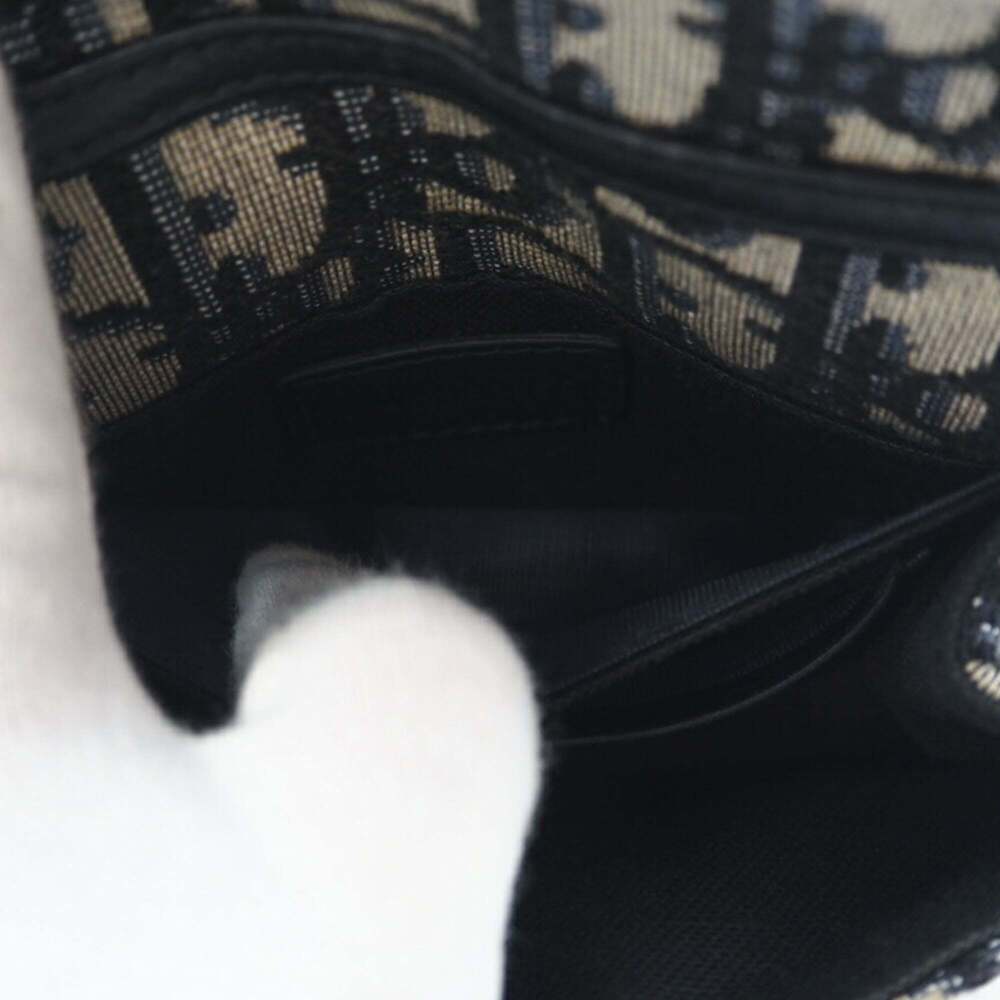 CHRISTIAN DIOR Blue Canvas Trotter Shoulder Bag - Picture 9 of 12